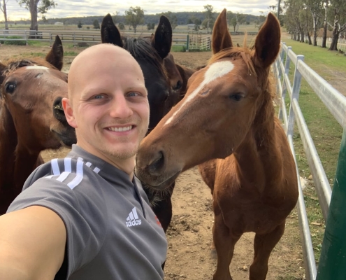 Mike mit Pferden